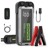 HONPOW Car Battery Jump Starter 6000A Peak 26800mAh Powerful 12V Portable Jump Box (for All Gas or up to 12L Diesel) with USB, Type-C Quick Charge, DC Output ,LED Light