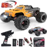 AUOSHI RC Cars 1:16 High Speed Remote Control Truck, 4WD All Terrain Off Road RC Truck 55+km/h with LED Lights, 2 Batteries for Kids and Adults Toy Gifts