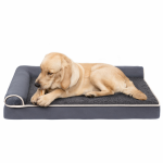 AUOSHI Orthopedic Dog Bed for Medium Dogs, with Egg Crate Foam Support and Non-Slip Bottom, Fluffy, Soft, and Machine Washable Removable Pet Bed Cover 29 inch, Grey