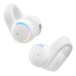 AUOSHI Open Ear Headphones Bluetooth 5.3 Wireless Earbuds Built-in Microphone Ear Clip Mini Earbuds with Ear-Hook IPX4 Waterproof Sports Bluetooth Headphones for Workout/Gaming/Driving/Runing, White