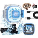 AUOSHI Kids Waterproof Camera,Underwater HD Camera Birthday Gifts for Girls Boys Pool Toys for 3-12 Year Old ,Children digital camera with 32GB SD Card