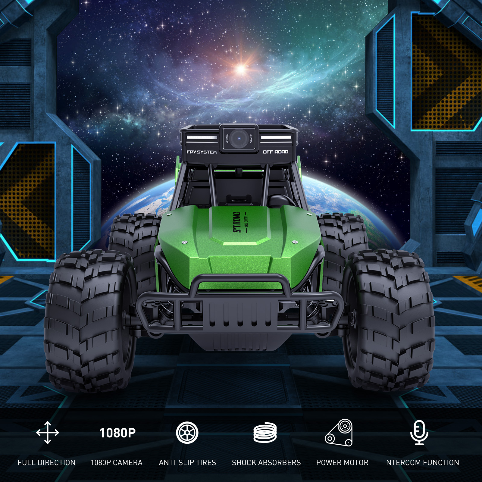 AUOSHI RC Car with 1080P FPV Camera, Remote Control & APP Voice Talk, 5G WiFi, 2 Batteries, Waterproof Off-Road Toy, Upgraded with Alloy Shocks, Gift for Kids, Teens & Beginners - Image 8