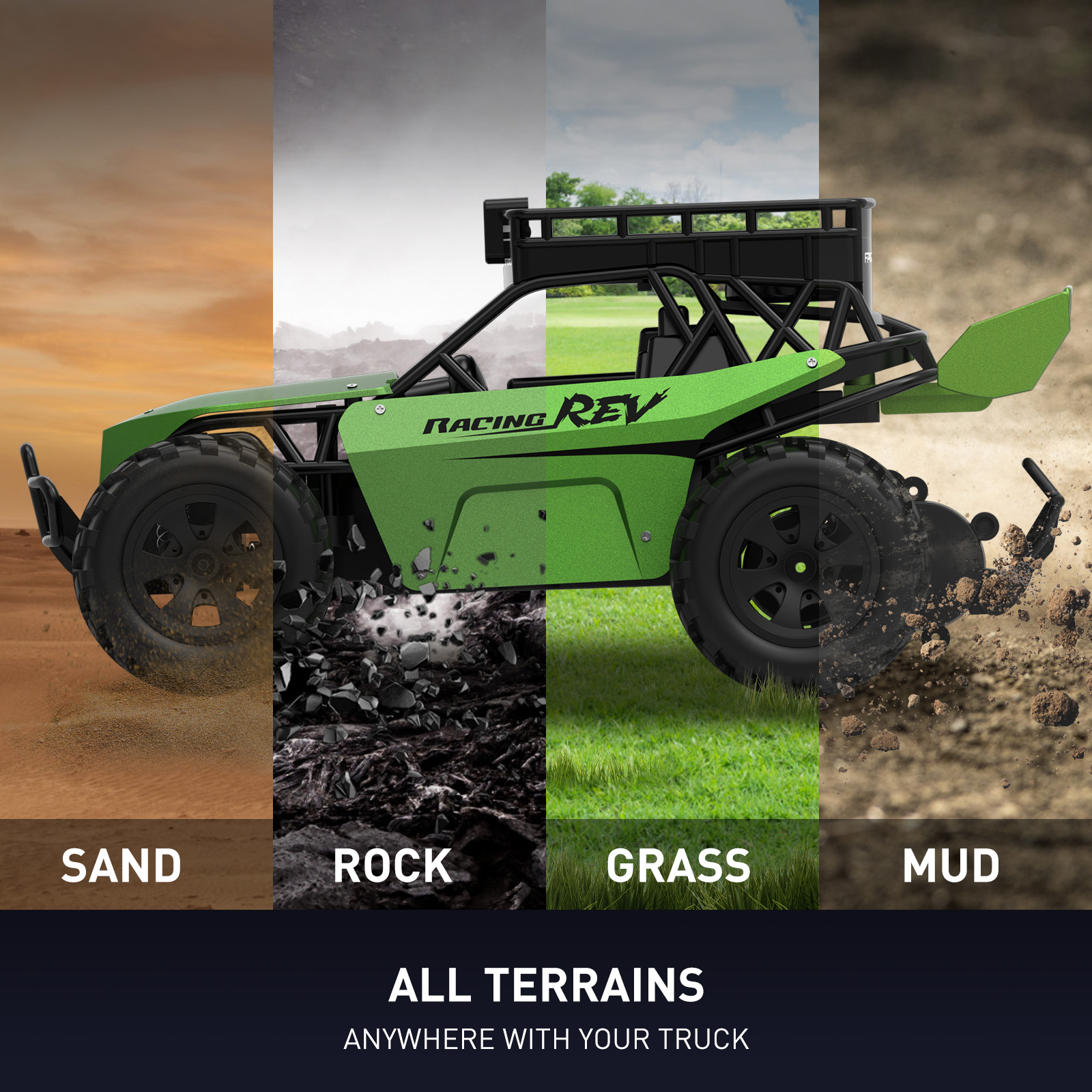 AUOSHI RC Car with 1080P FPV Camera, Remote Control & APP Voice Talk, 5G WiFi, 2 Batteries, Waterproof Off-Road Toy, Upgraded with Alloy Shocks, Gift for Kids, Teens & Beginners - Image 7