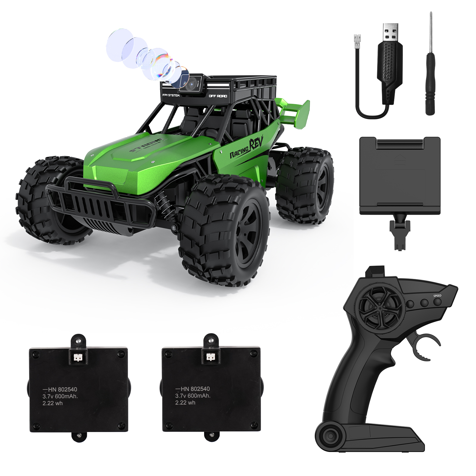 AUOSHI RC Car with 1080P FPV Camera, Remote Control & APP Voice Talk, 5G WiFi, 2 Batteries, Waterproof Off-Road Toy, Upgraded with Alloy Shocks, Gift for Kids, Teens & Beginners - Image 10