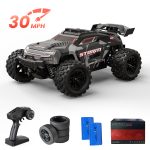 AUOSHI Upgraded 1:18 RC Car Remote Control Truck – 30MPH 4WD High Speed Toy for Boys with Metal Shaft, Alloy Differential, Dual Batteries, TPR Tires, Shock Absorbers, Gift for Kids & Beginners